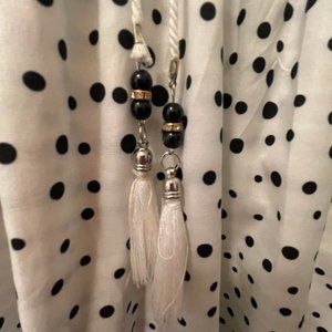 Maxi Dress, White with Polka Dots